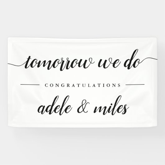 'Morgen doen we' repetitie Spandoek (Horizontaal)