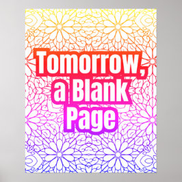 Morgen, een blanco pagina - Abstracte patroonkleur Poster