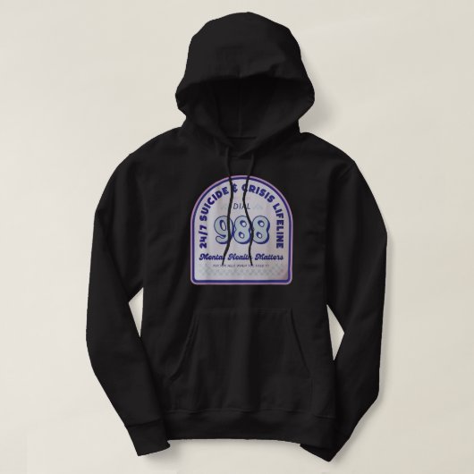 Morgen hebt u 988 nationale zelfmoordpreventie nod hoodie (Design voorkant)