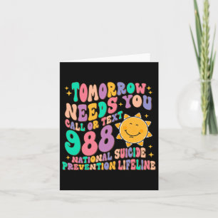 Morgen hebt u tekst 988 nodig, nationale zelfmoord kaart