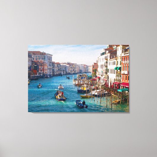 MORGEN OP DE GRAND CANAL Stretched Canvas Print (Voorkant)