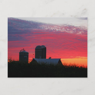 morgen over het Briefkaart van het Boerderij