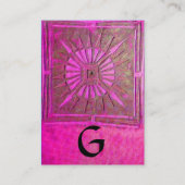 MORGEN STAR 2, MONOGRAM VISITEKAARTJE (Achterkant)