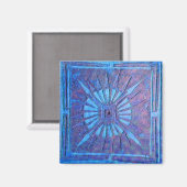MORGEN STAR, blauw Magneet (Voorkant / Achterkant)