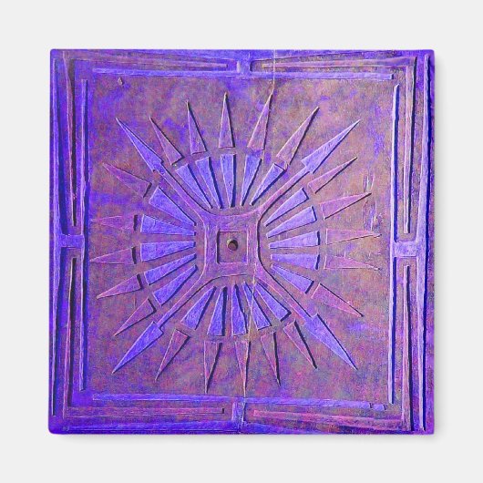 MORGEN STAR, blauw paars Magneet (Voorkant)