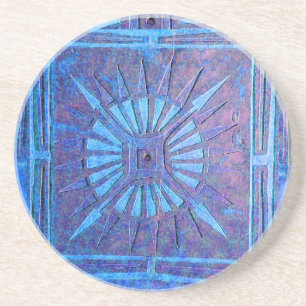 MORGEN STAR, blauw Zandsteen Onderzetter