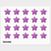 MORGEN STAR MONOGRAM, roze violet, paars Ster Sticker (Vel)