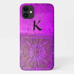 MORGEN STAR, Paars, zwart, monogram iPhone 11 Hoesje
