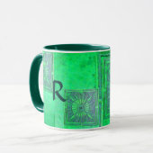 MORGEN STAR Pawnee Native American Green Monogram Mok (Voorkant links)
