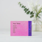 MORGEN STAR roze blauw Visitekaartje (Staand voorkant)