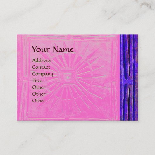 MORGEN STAR roze blauw Visitekaartje (Voorkant)
