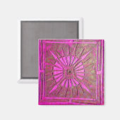 MORGEN STAR, roze violet Magneet (Voorkant / Achterkant)