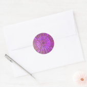 MORGEN STAR, roze violet, paars Ronde Sticker (Envelop)