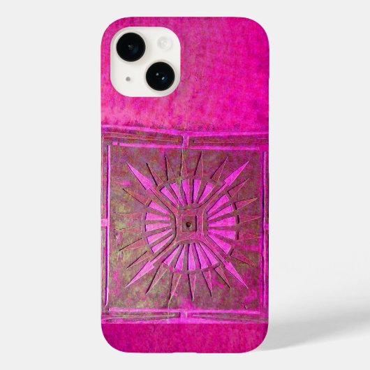 MORGEN STAR, roze, zwart, Fuchsia Case-Mate iPhone Case (Achterkant)