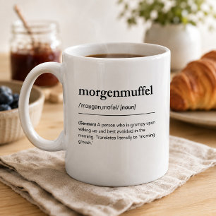 Morgenmuffel Definitie Grappig Duits Woord Modern Koffiemok