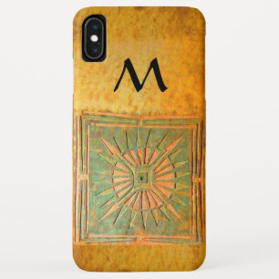 MORGENSTER ,Geel,Bruin,Zwart Monogram iPhone XS Max Hoesje