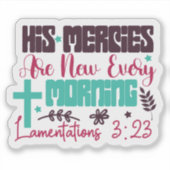 Morgenzegeningen Bijbelvers Sticker (Voorkant)