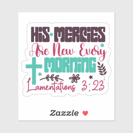 Morgenzegeningen Bijbelvers Sticker (Vel)