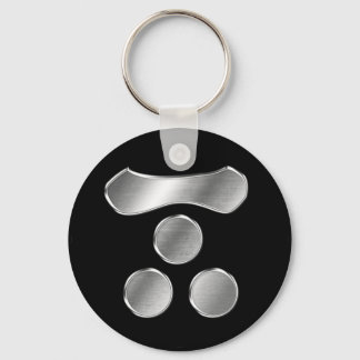 Mori Clan Kamon Silver Chrome Sleutelhanger
