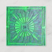 MORING STAR Green Vierkante Visitekaartje (Achterkant)