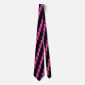 MORING STAR Pink, Fuchsia Black, Monogram Stropdas (Voorkant)