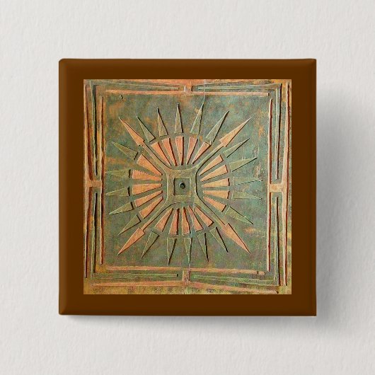 MORING STAR VIERKANTE BUTTON 5,1 CM (Voorkant)