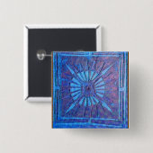 MORING STAR VIERKANTE BUTTON 5,1 CM (Voorkant /achterkant)