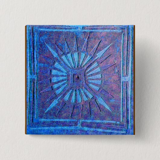 MORING STAR VIERKANTE BUTTON 5,1 CM (Voorkant)