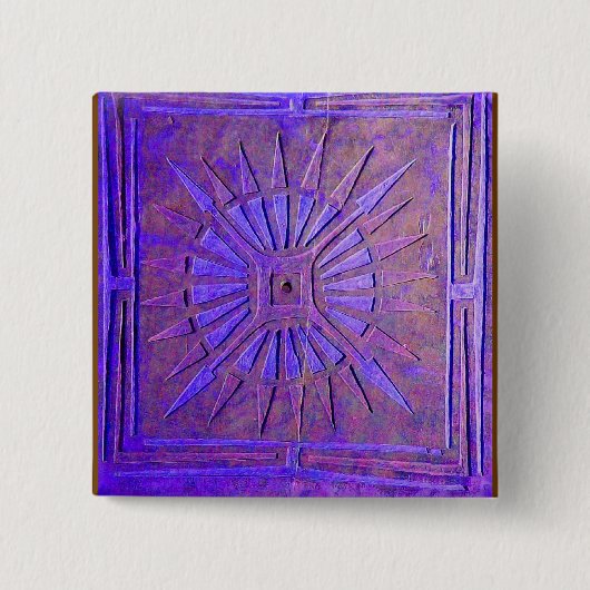 MORING STAR VIERKANTE BUTTON 5,1 CM (Voorkant)