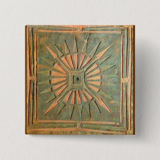 MORING STAR VIERKANTE BUTTON 5,1 CM (Voorkant)