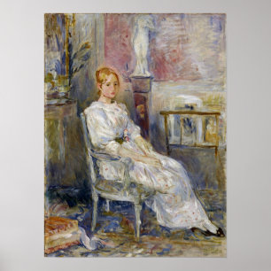 Morisot - Alice Gamby in de woonkamer 1890 Poster