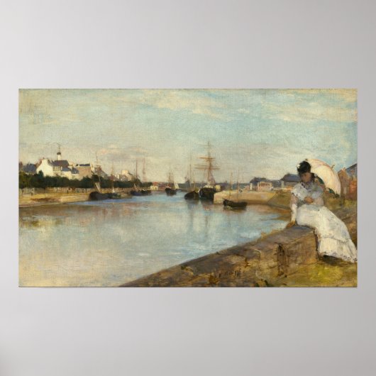 Morisot - de haven van Lorient 1869 Poster (Voorkant)