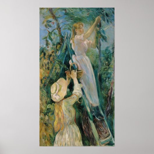 Morisot - De Kersenboom 1891 Poster (Voorkant)