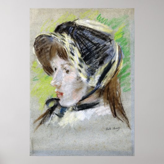 Morisot - Jeanne Pontillon in La Capeline 1884 Poster (Voorkant)