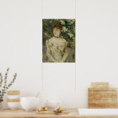 Morisot - jonge vrouw gekleed voor de bal 1879 poster (Keuken)