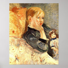 Morisot - Little Girl met Doll 1886 Poster