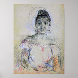 Morisot - Paule Gobillard in galajurk 1887 Poster