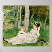Morisot - Rand van het bos (Edma en Jeanne) 1872 Poster (Voorkant)