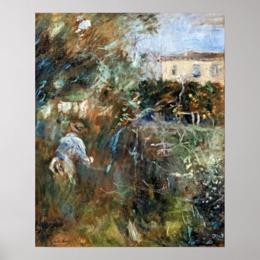 Morisot - vrouw in de tuin 1882 poster (Voorkant)