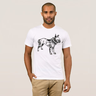 Moriz Jung Pitbull Minimalistische Kunst T-Shirt
