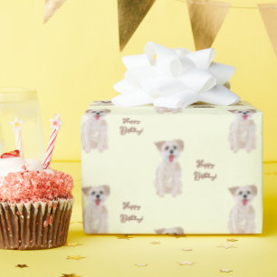 Morkie Aanpasbaar Cadeaupapier