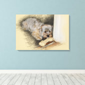 Morkie Art Canvas Afdruk (Insitu (Houten vloer))