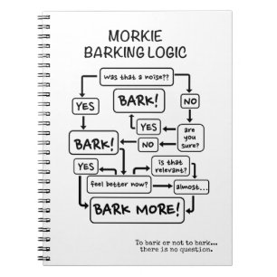 Morkie Barking Flow Chart Notitieboek