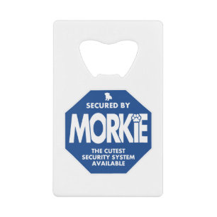 Morkie-Beveiliging-Blauw Kredietkaart Flessenopener