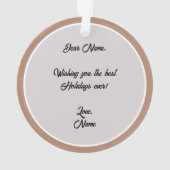 Morkie Chien Acrylique Cercle Ornement (dos)