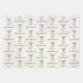 Morkie Chien Anniversaire Papier d'enveloppement (Devant 3)