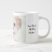 Morkie Chien Fermer Jumbo Café Mug (Droite)