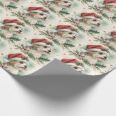 Morkie Christmas Wrapping Paper Cadeaupapier (Hoek)