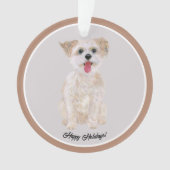 Morkie Dog Acryl Circle Ornament (voorkant)