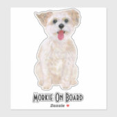 Morkie Dog Custom Cut Sticker (Vel)